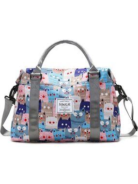 New Travel Duffle Bag Weekender Overnight Gym Bag for Women, Cute Cats